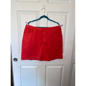 Kate Lord Peach Cotton Blend Womens Shorts With Heart Detail & Front Pockets Sz